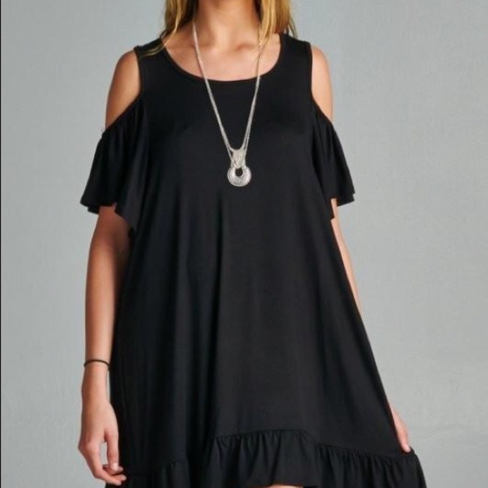 Black Cold Shoulder Dress
